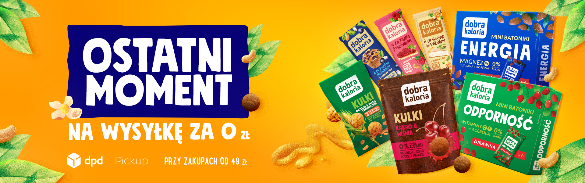 dostawa za pomocą dpd pickup za 0 zł przy zakupach od 49zł